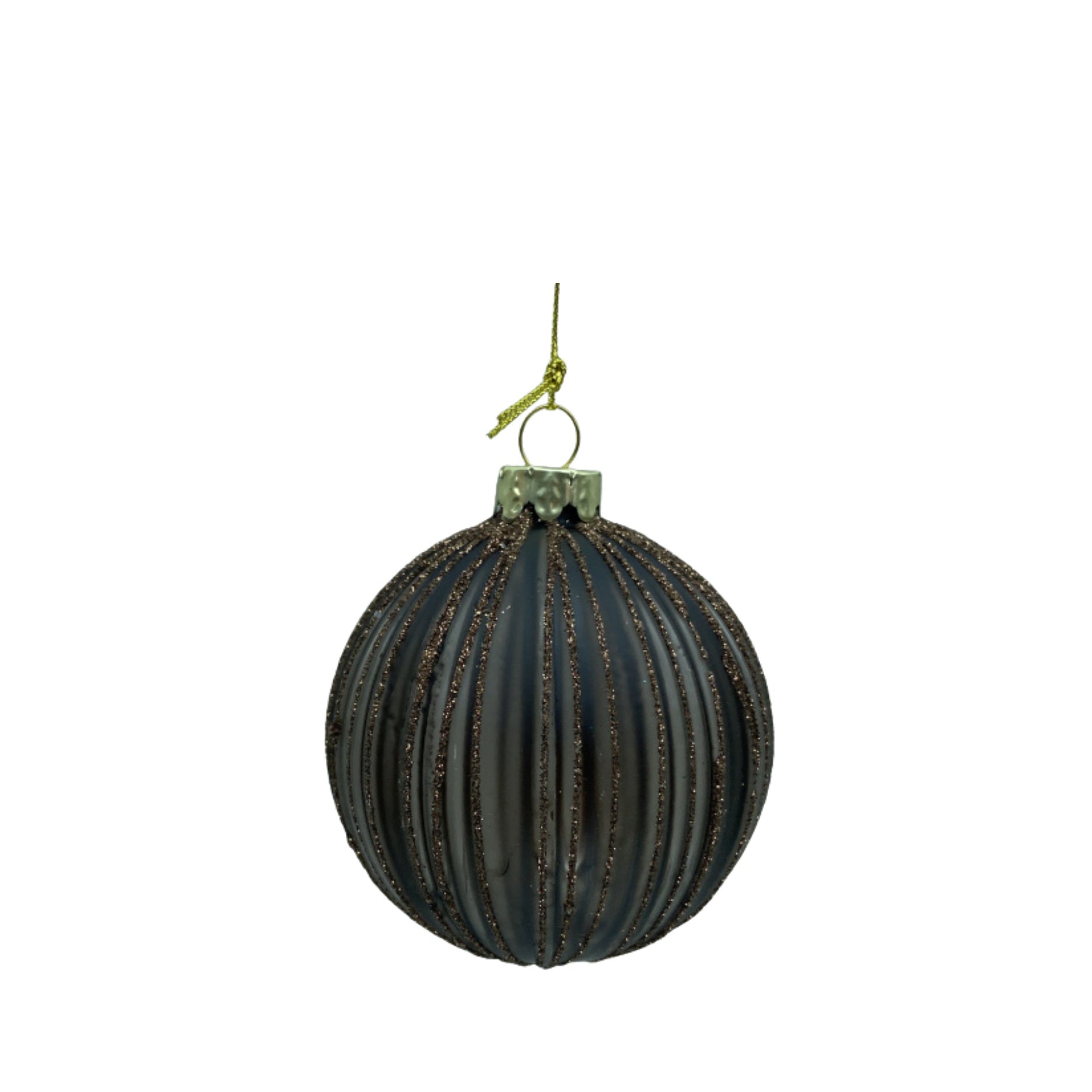 4 Stk. Christbaumkugeln mit vertikalen Streifen